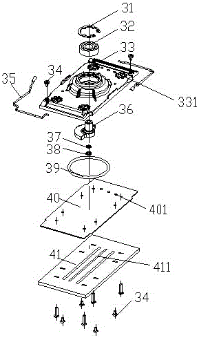 Flat plate type sander connected to dust collection device