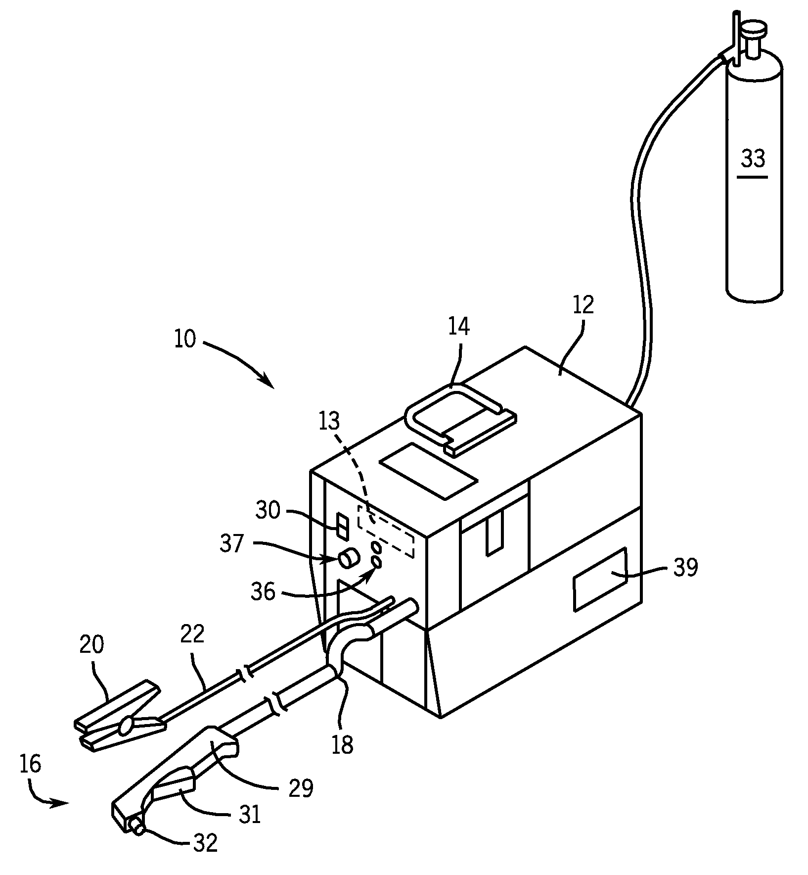 Method and apparatus for automatically controlling gas pressure for a plasma cutter
