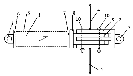 One-way energy-dissipation supporting component