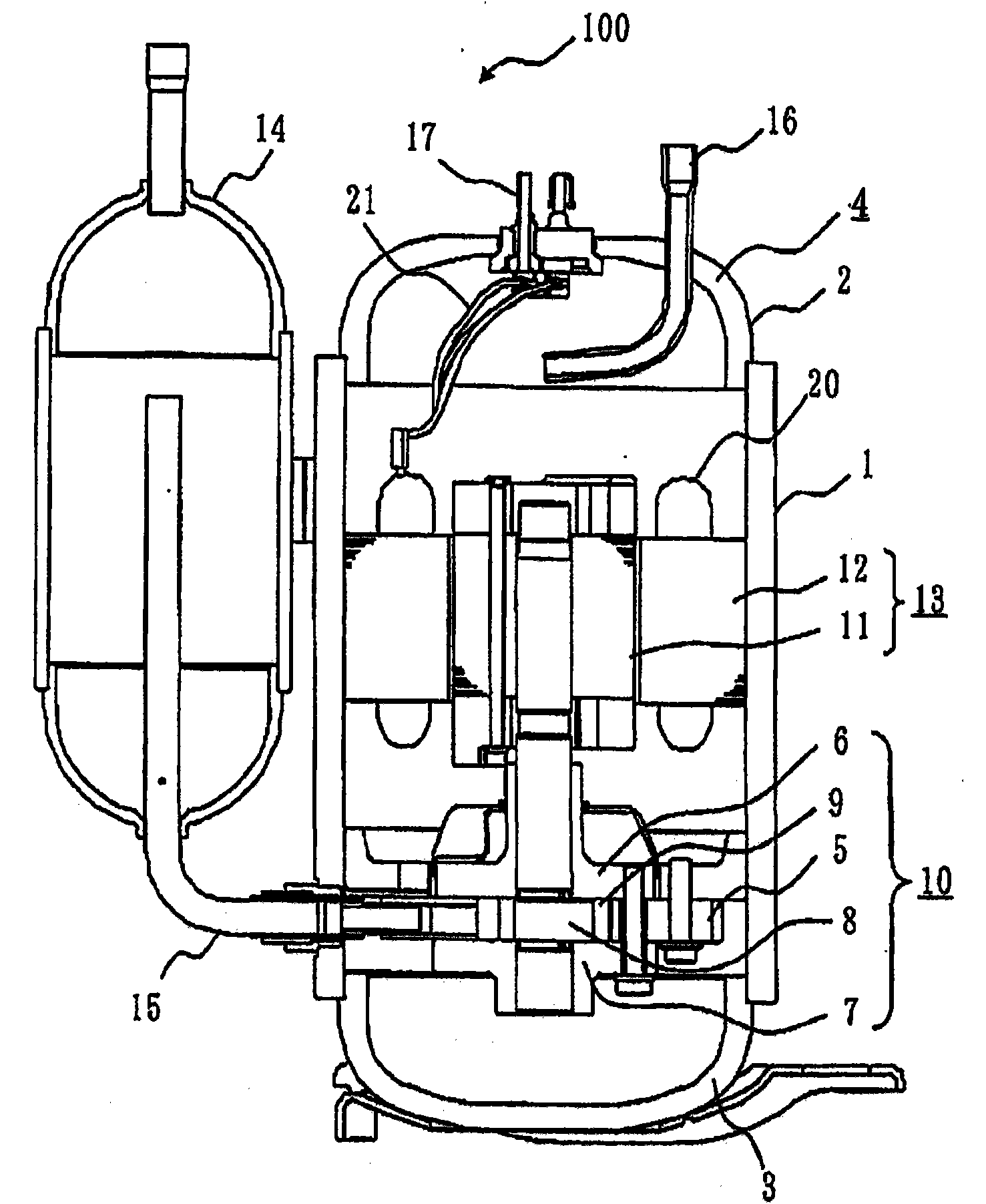 Electric motor for compressor, compressor, and freezing cycle device