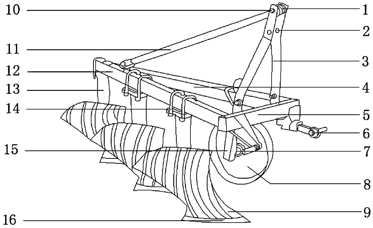 Convenient suspension-type turnplow