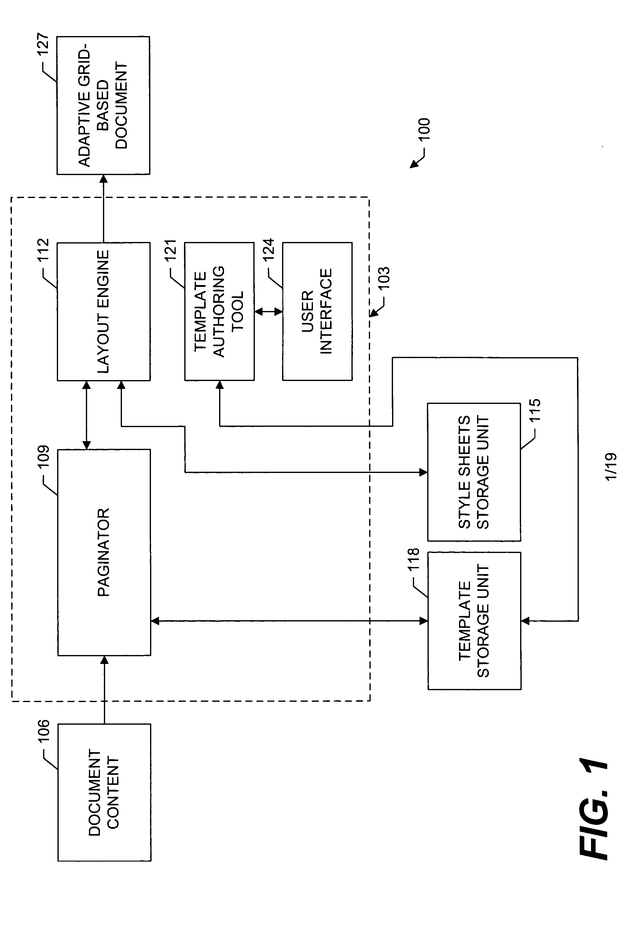 System and methods for facilitating adaptive grid-based document layout