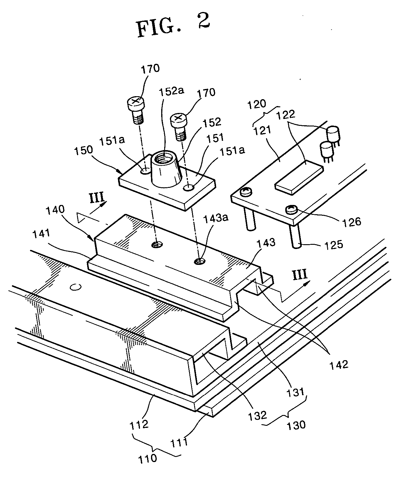 Mounting structure of flat panel display module and flat panel display module including the same