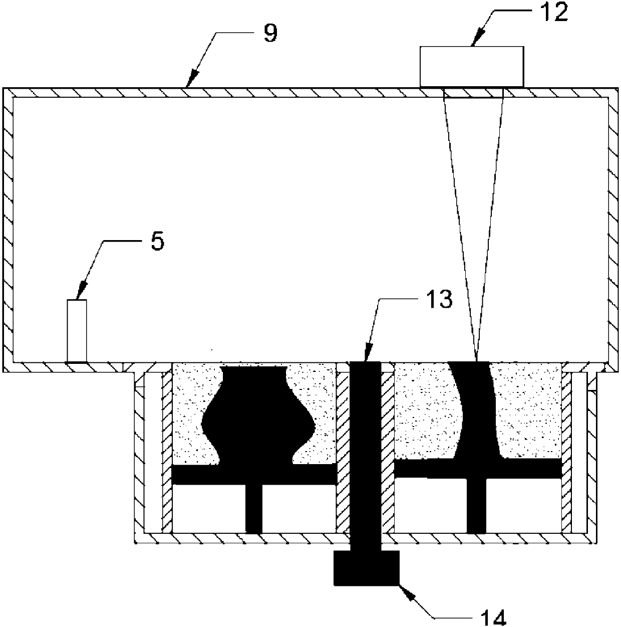 A laser selective melting high-efficiency forming device and method