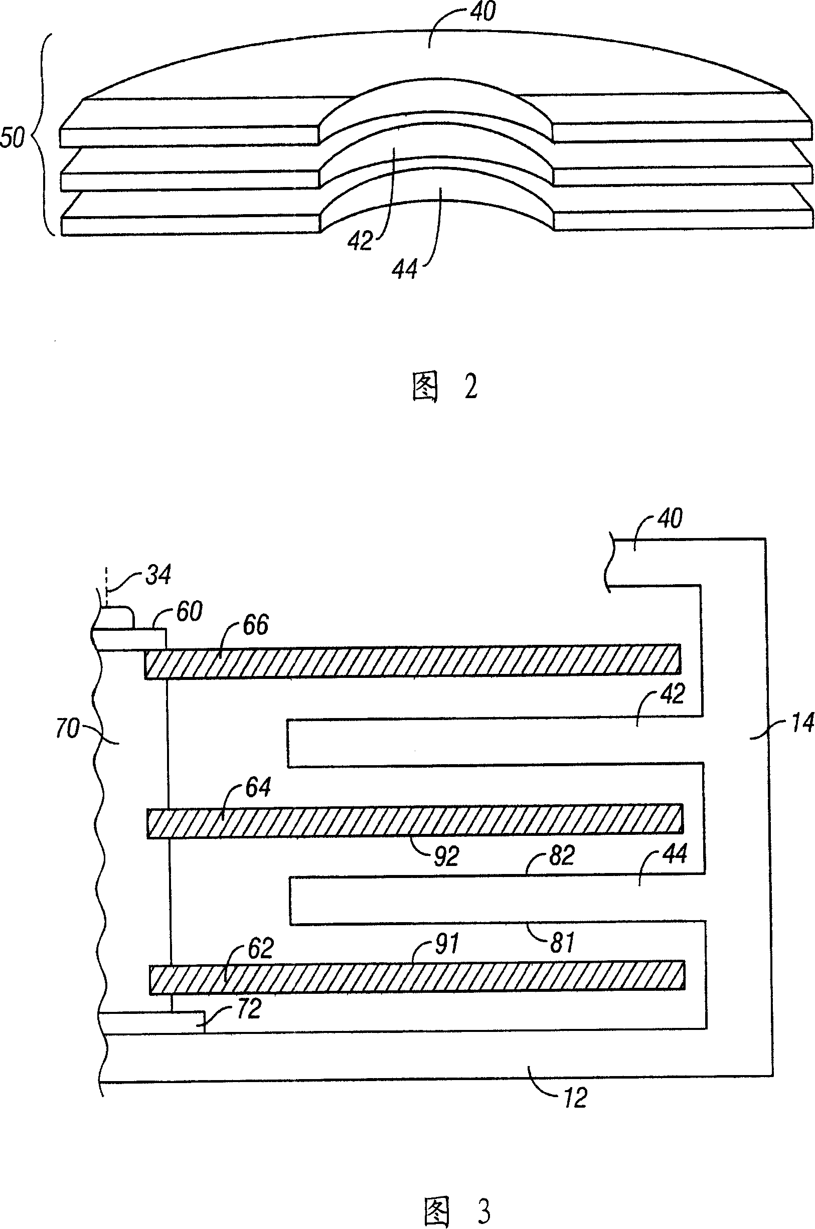 Data recording disk drive with nonplanar plate surfaces for damping out-of-plane disk vibration