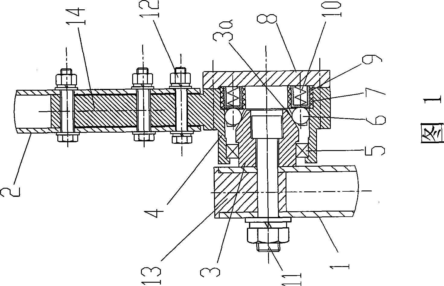 Electric connection device of outdoor high-voltage isolating switch