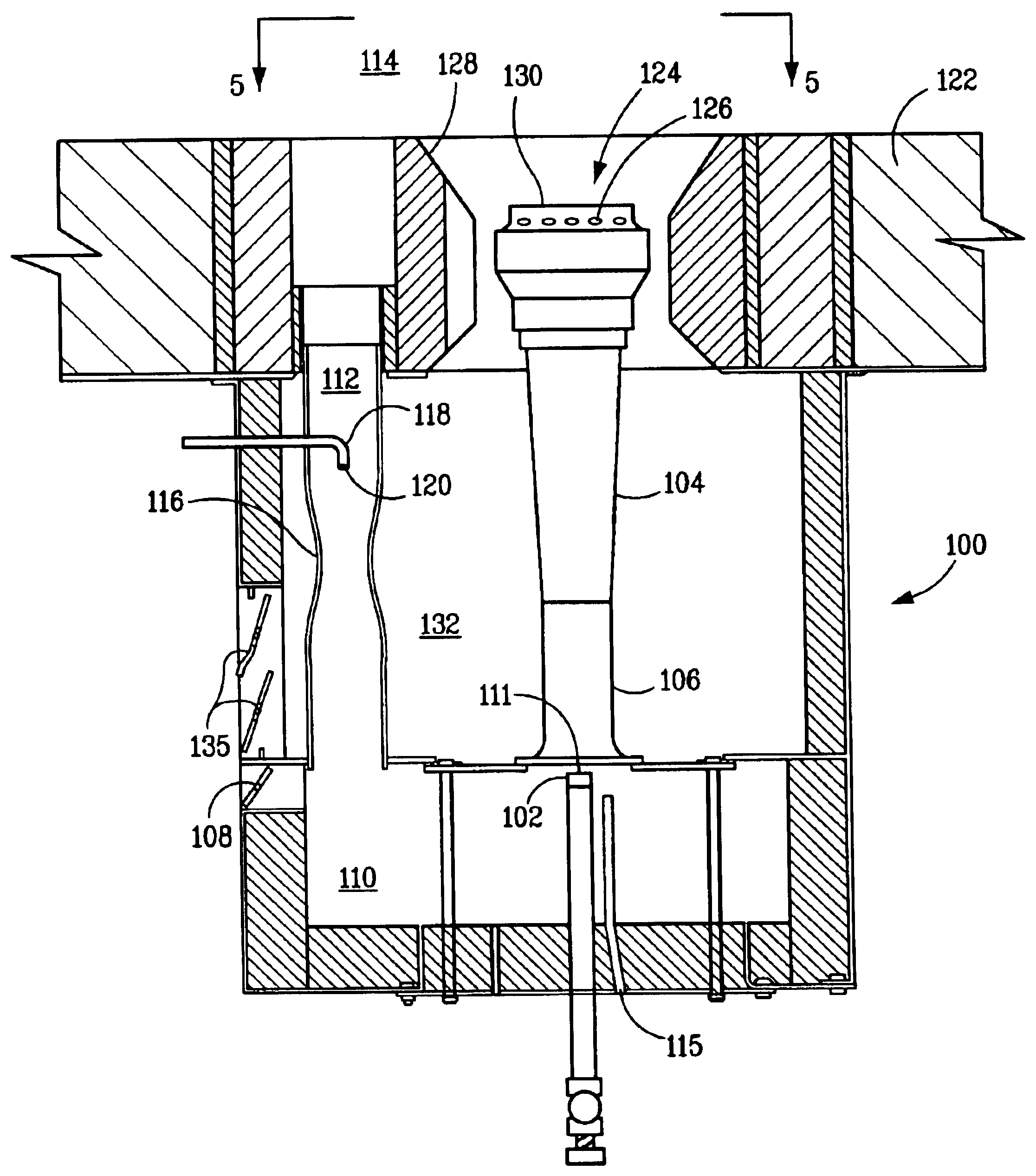 Burner employing steam injection