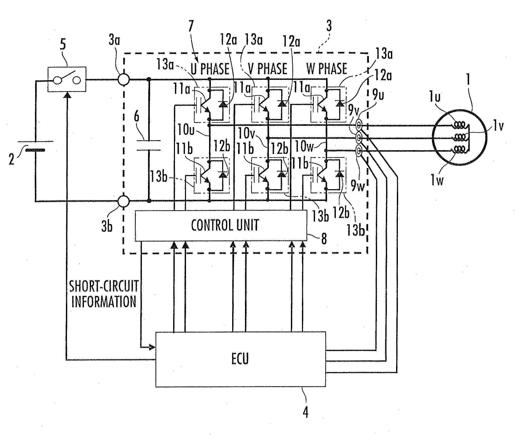Controller for motor, and vehicle