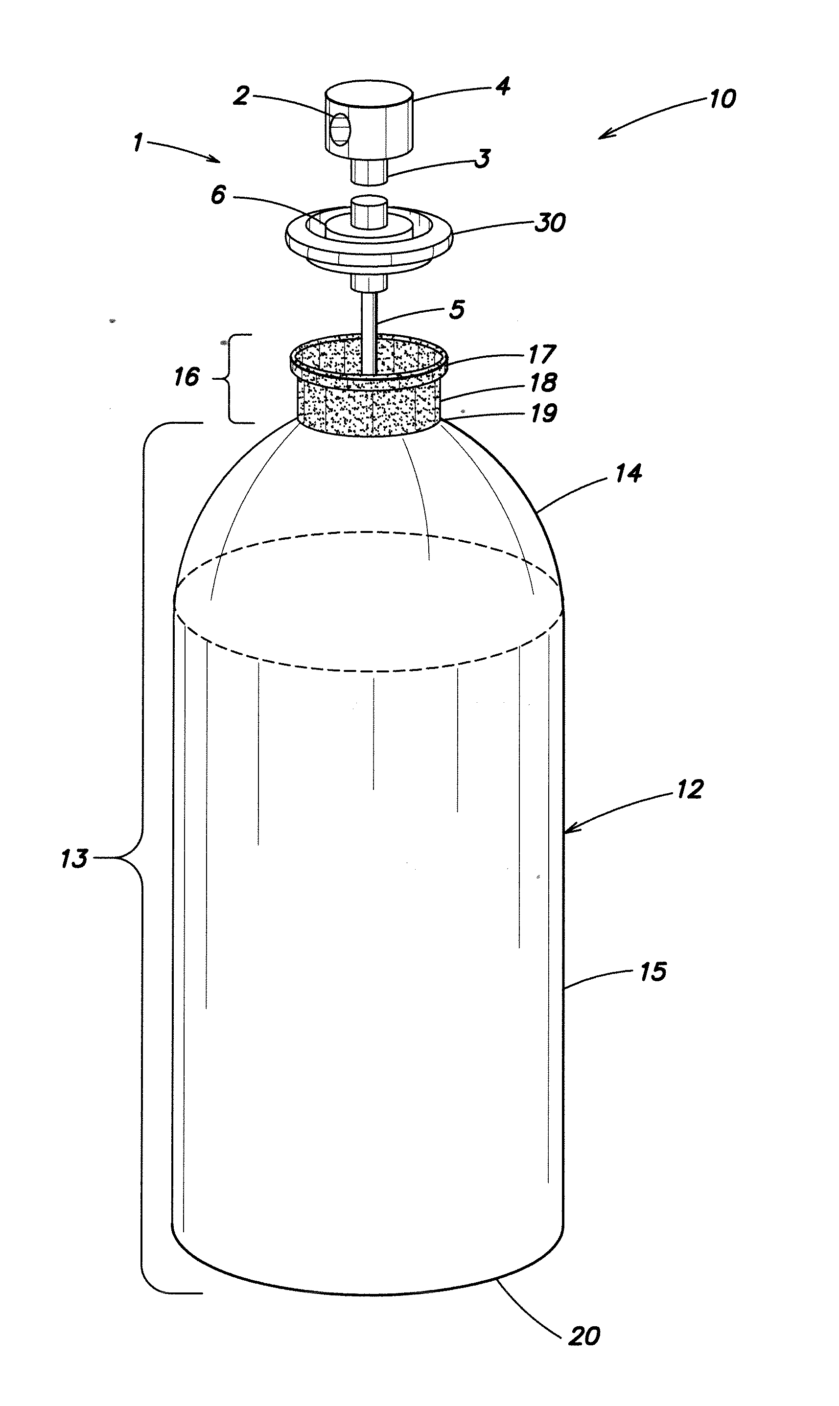 Plastic aerosol container and method of manufacture
