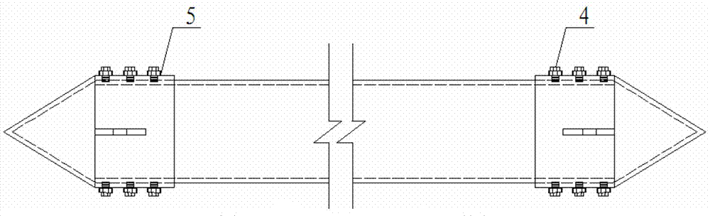 Boat-shaped pipe section towing protection tool and construction method thereof