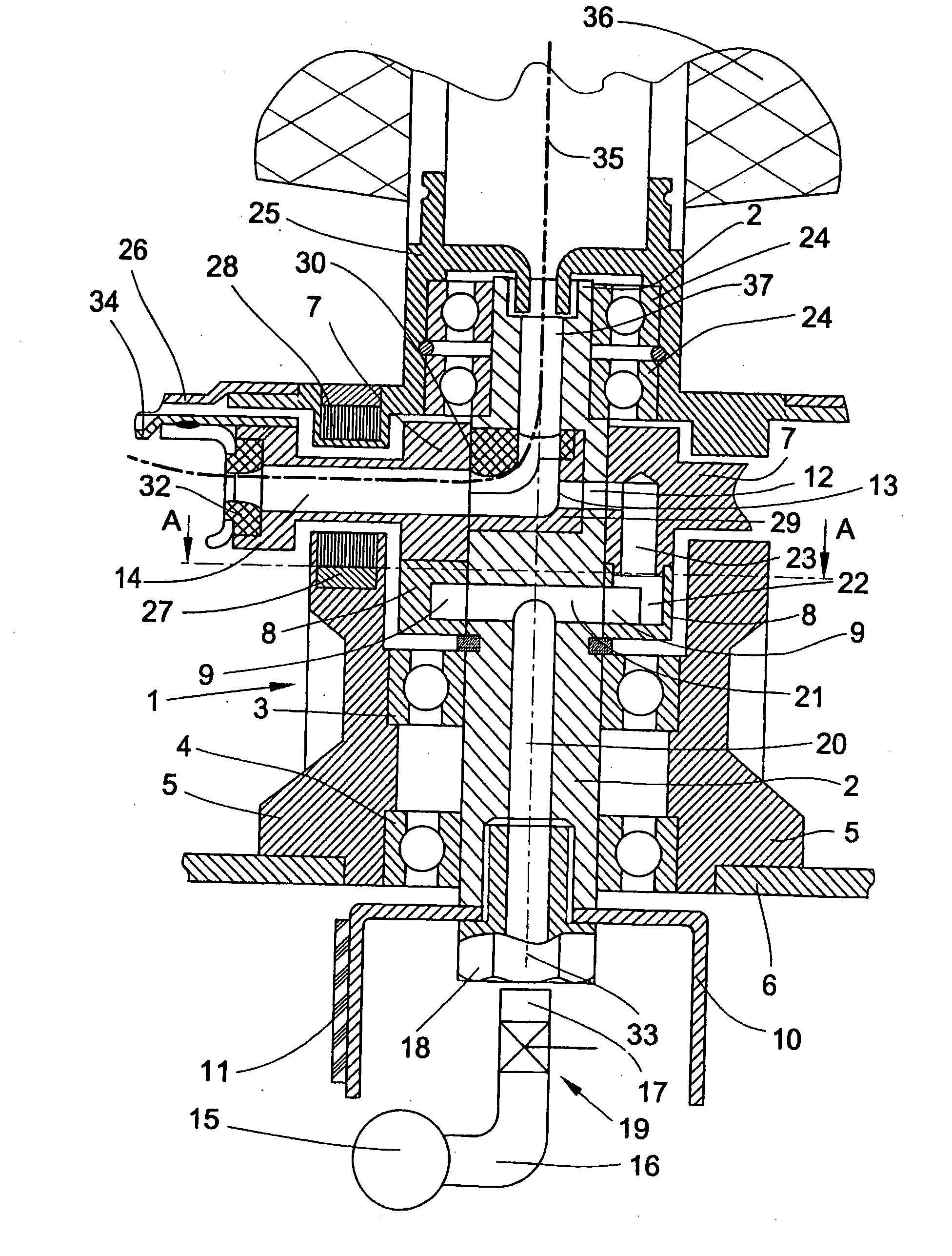 Two-For-One Twisting Spindle Comprising A Pneumatically Actuated Threading Device