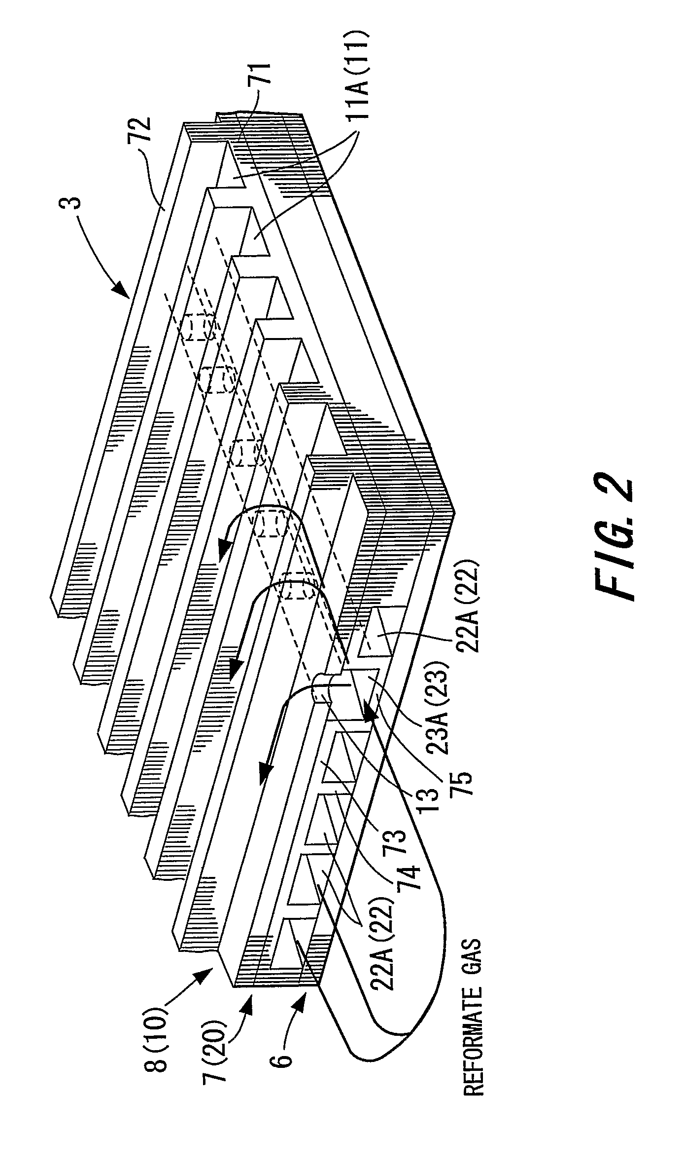 Fuel reformer suppressing uneven temperature distribution in reforming element