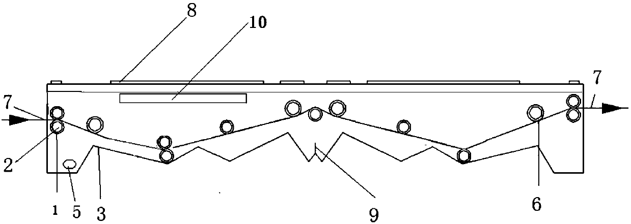 Reaction device for removing oxide skin from strip steel