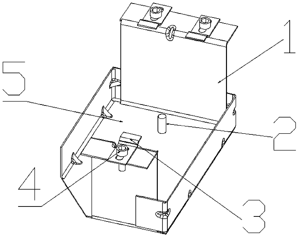 Battery mounting bracket for automobile