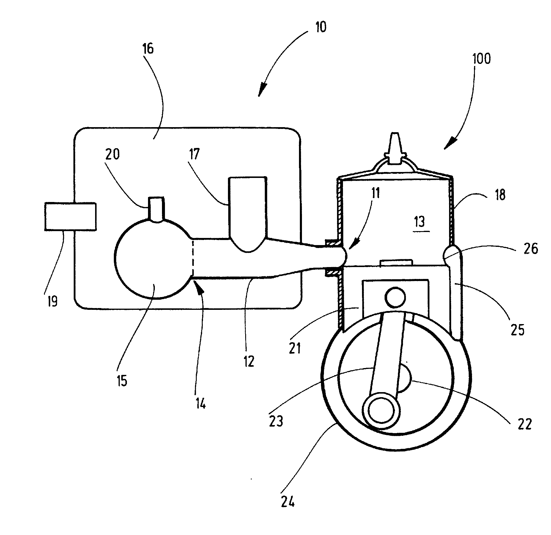 Two-stroke engine comprising a muffler