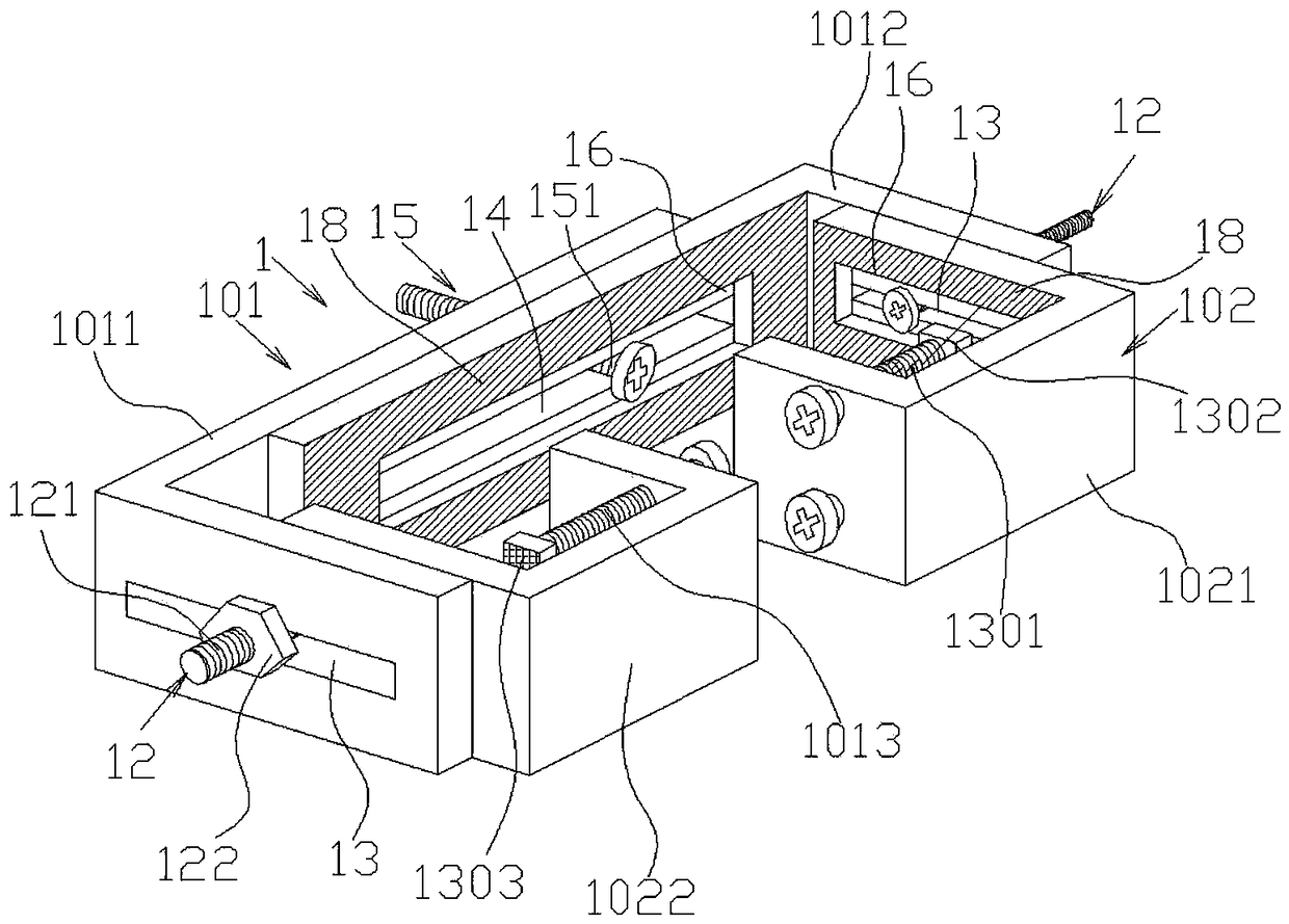 A top pressure type elevator counterweight pressing piece