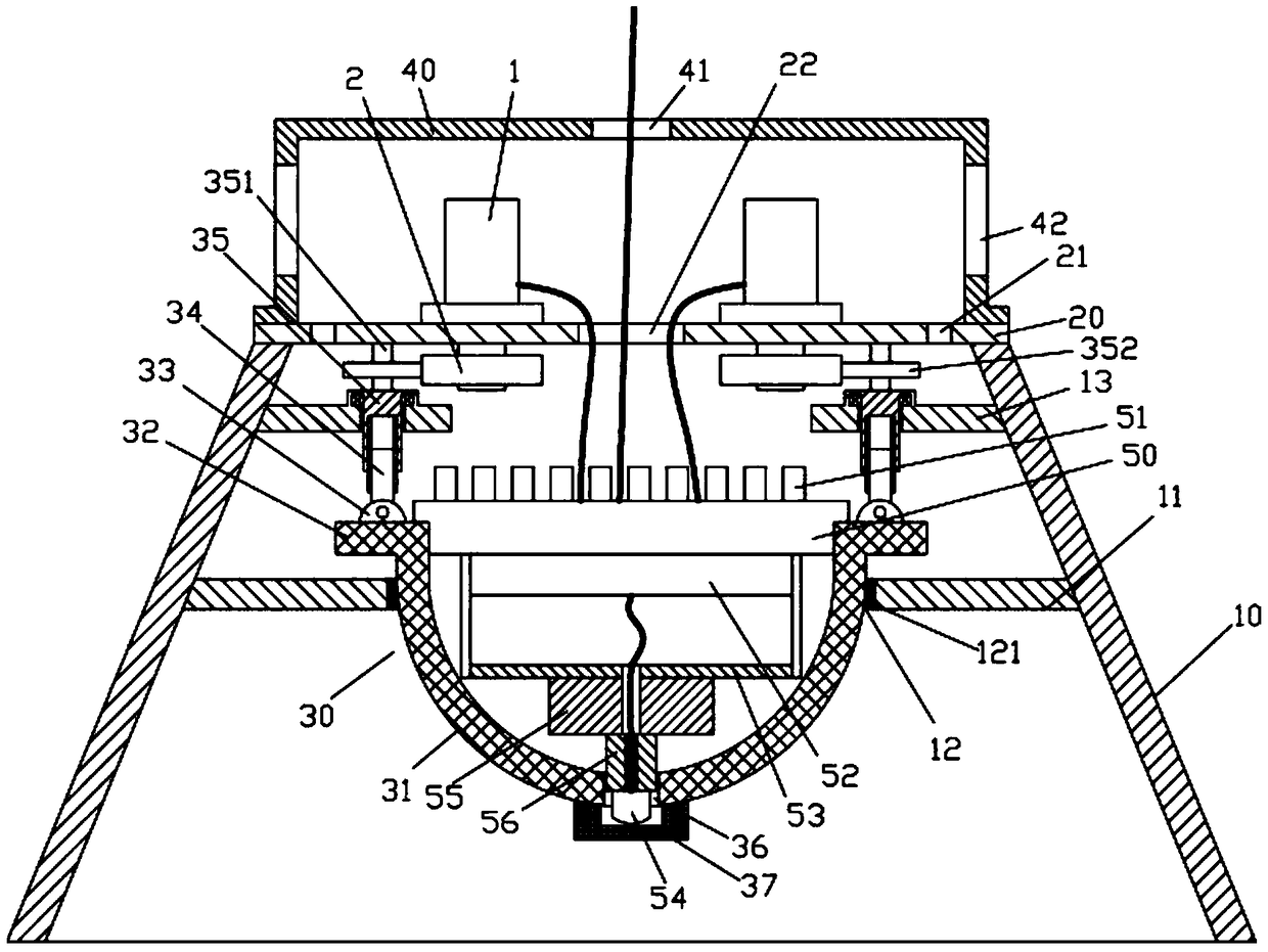 An angle-adjustable LED energy-saving lamp device