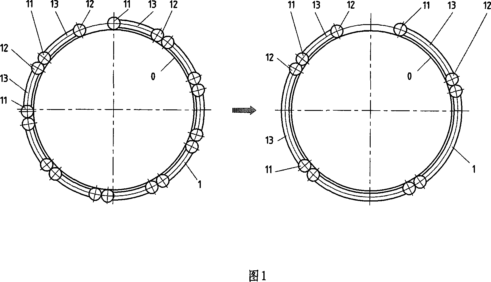 Portable universal large diameter measuring gage used for greatness diameter measurement and measurement method thereof