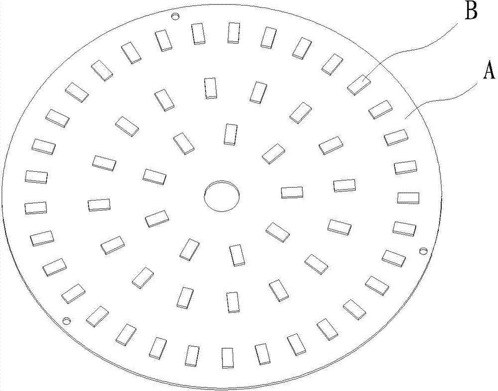 Radiating method of array LED (Light Emitting Diode) light source panel and structure