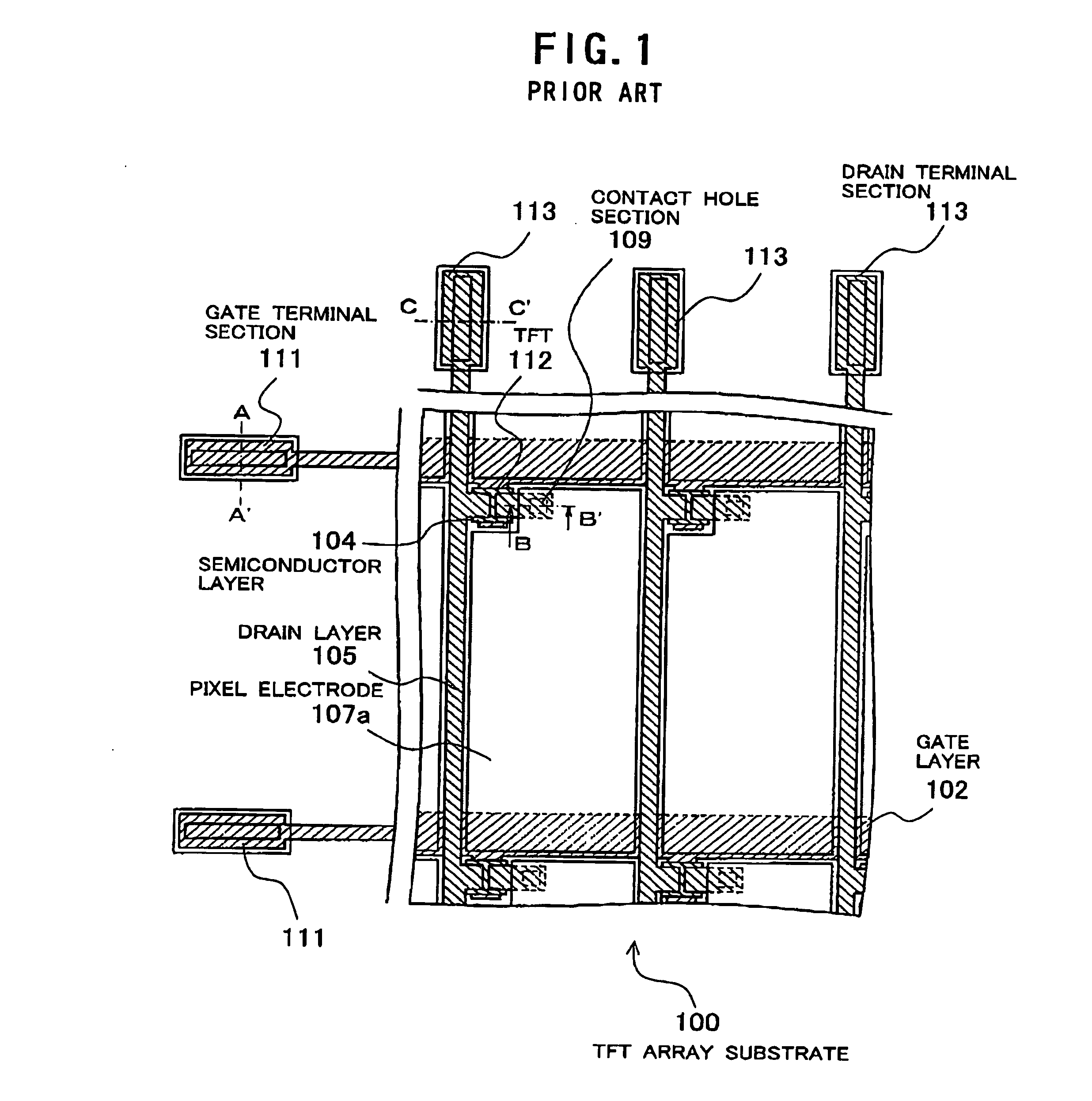 Thin-film transistor, TFT-array substrate, liquid-crystal display device and method of fabricating the same