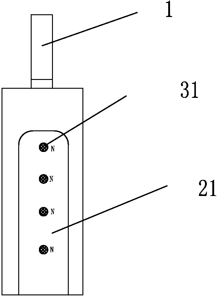 Magnetic strip padlock