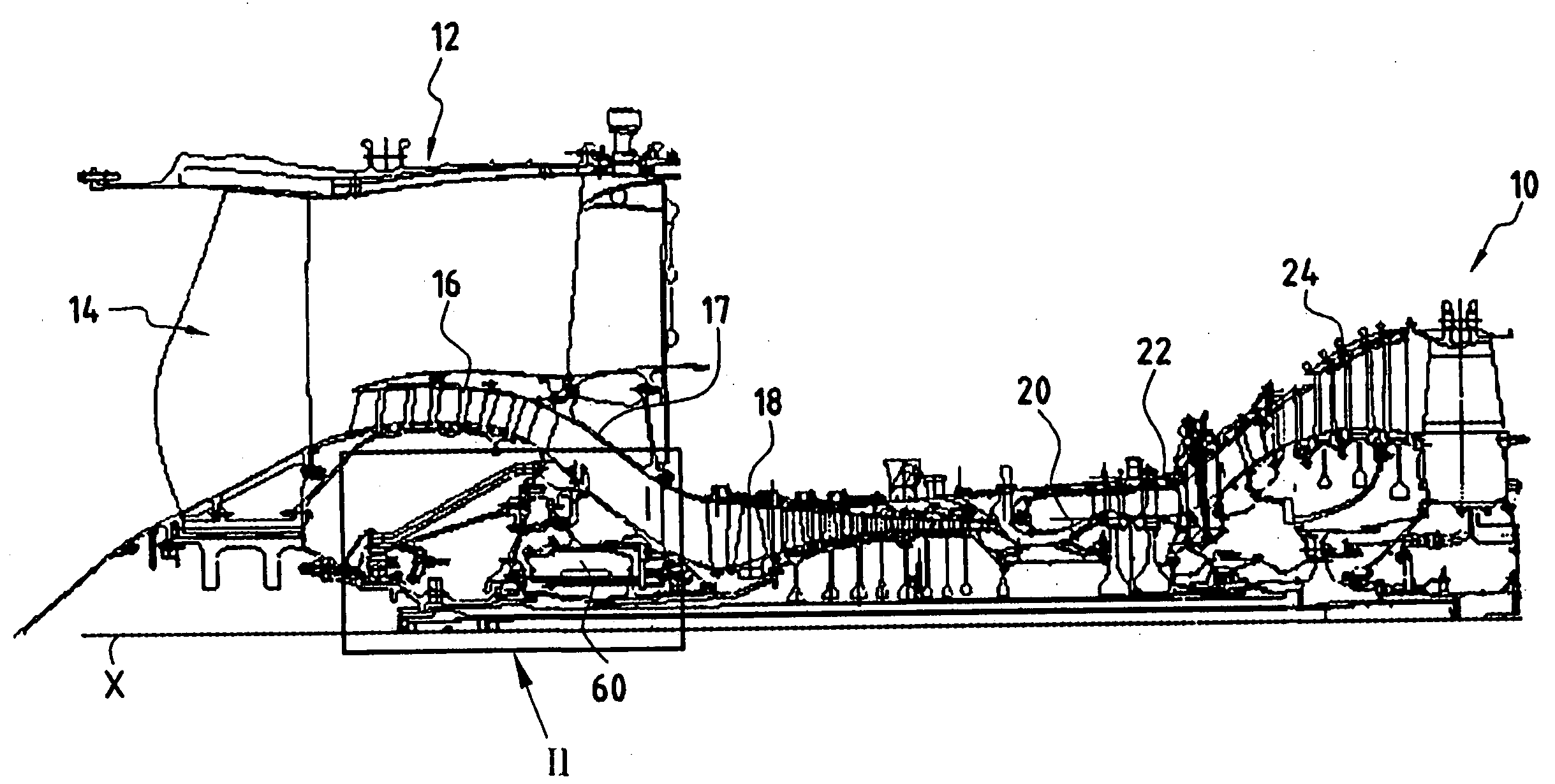 Turbomachine including an integrated electricity generator