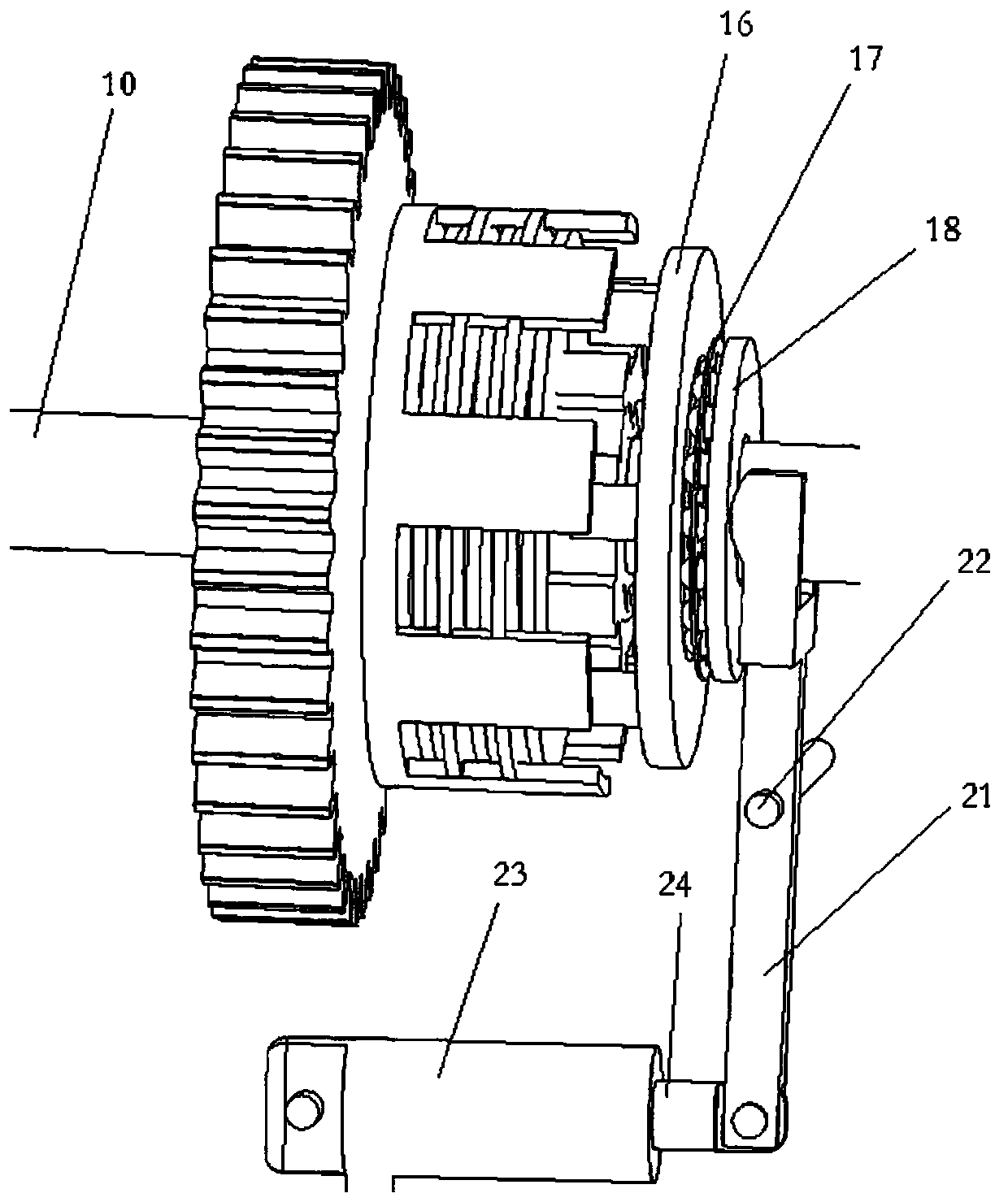 Lever-controlled clutch and speed change device