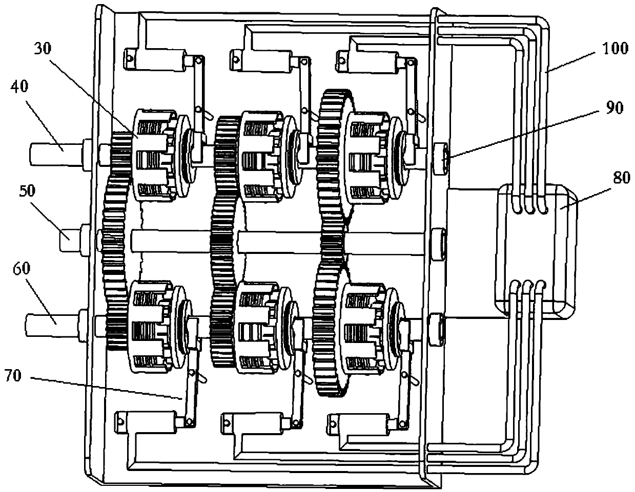 Lever-controlled clutch and speed change device