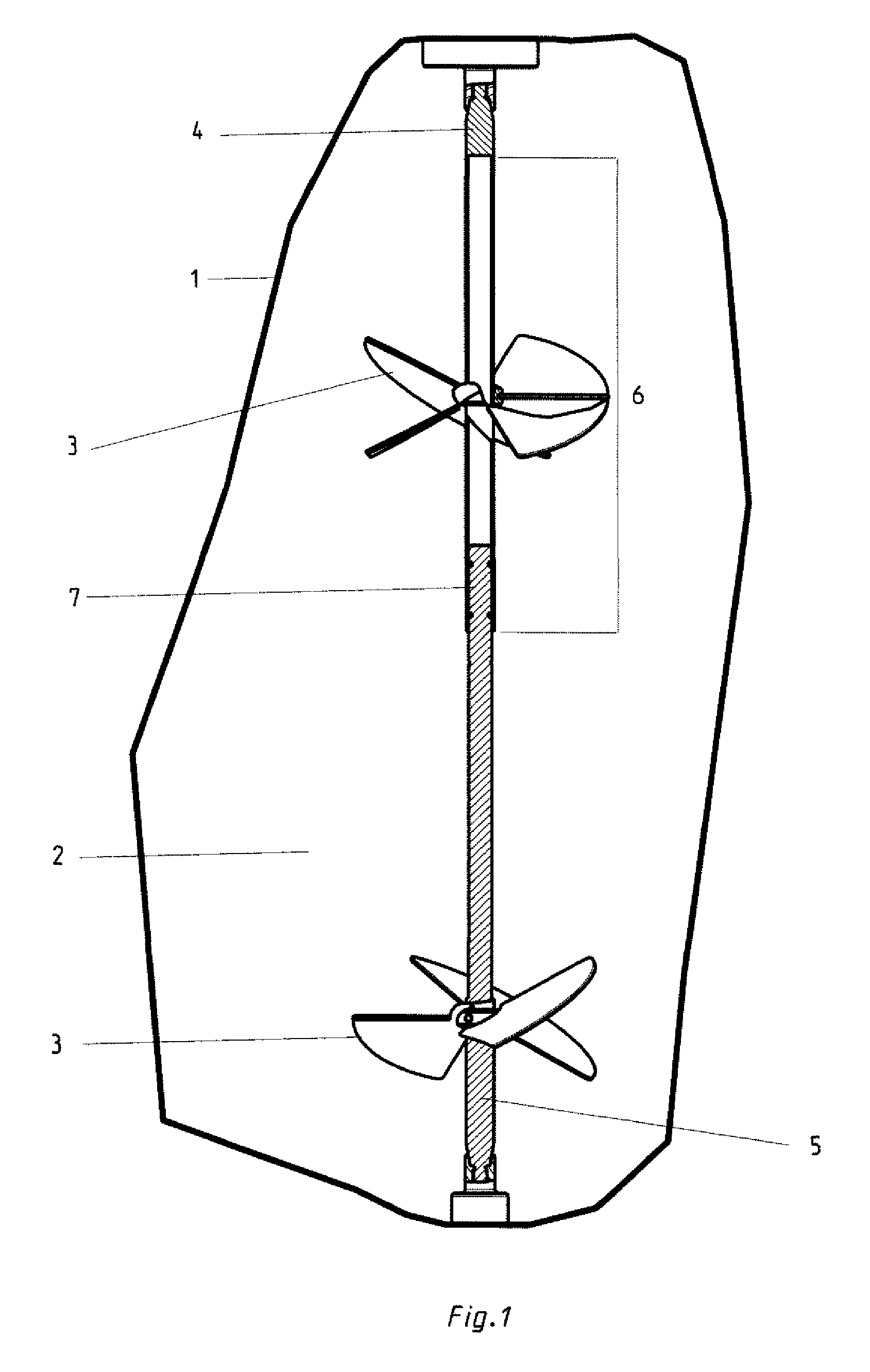 Flexible pouch with a mixing apparatus