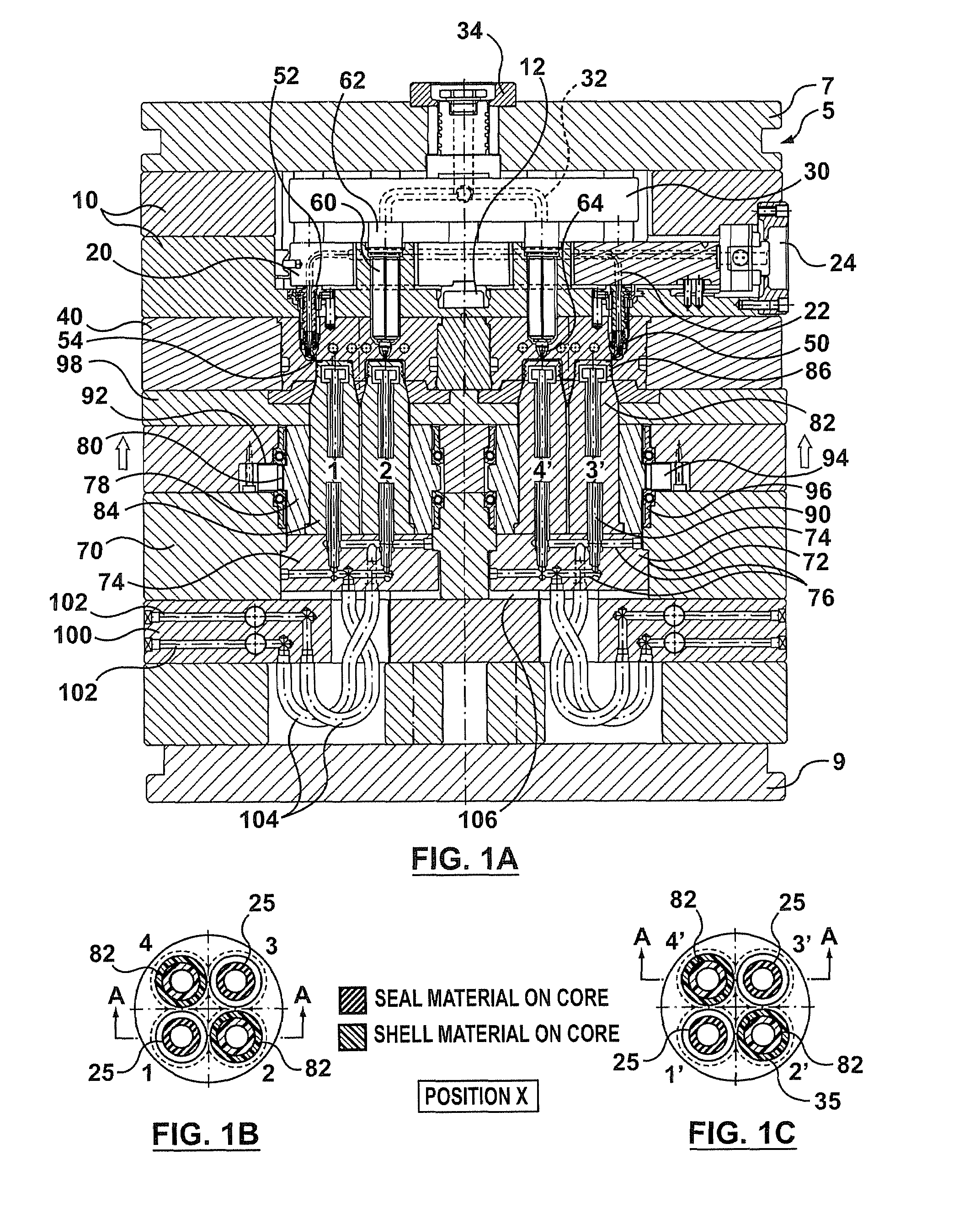 Two position double injection molding apparatus