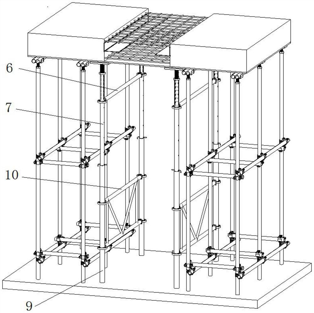 Construction method for backward supporting aluminum alloy independent column with post-cast strip