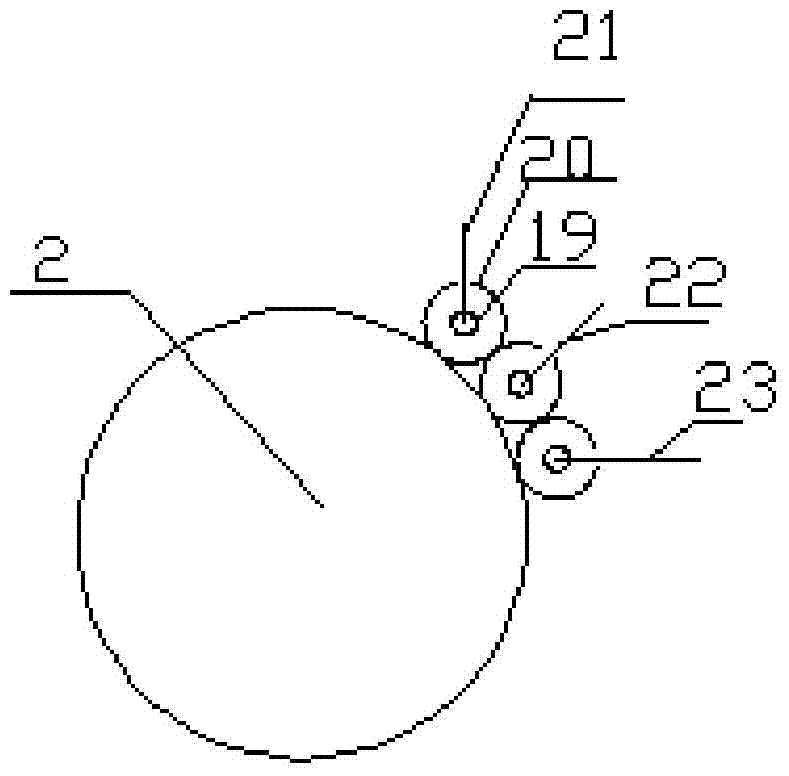 A sea farming device with a net cage added to the fan base of the jacket