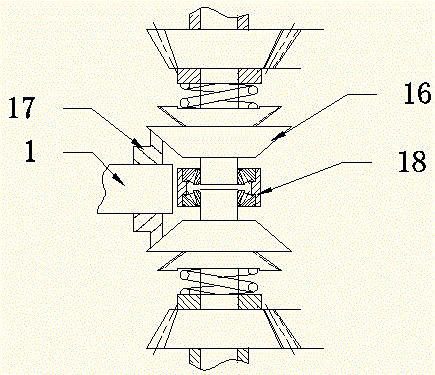 A ring-cloth double-cone friction type stepless automatic transmission device
