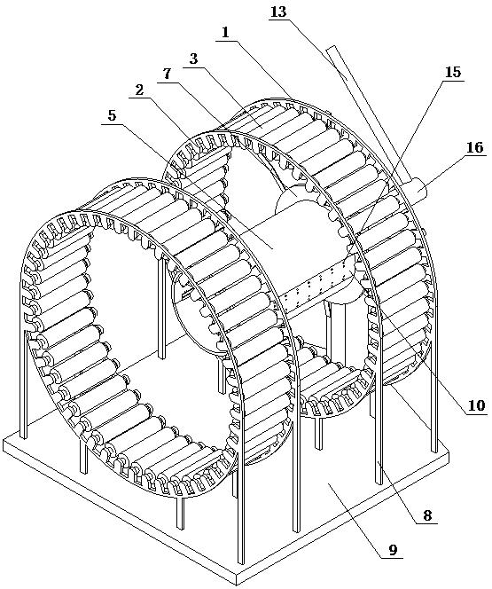 Welding fixing support for elliptical pipe