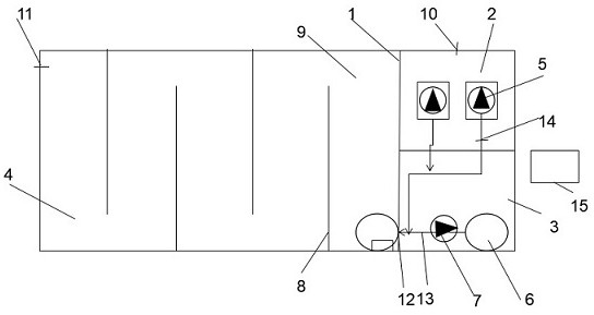 Rural integrated sewage disinfection device