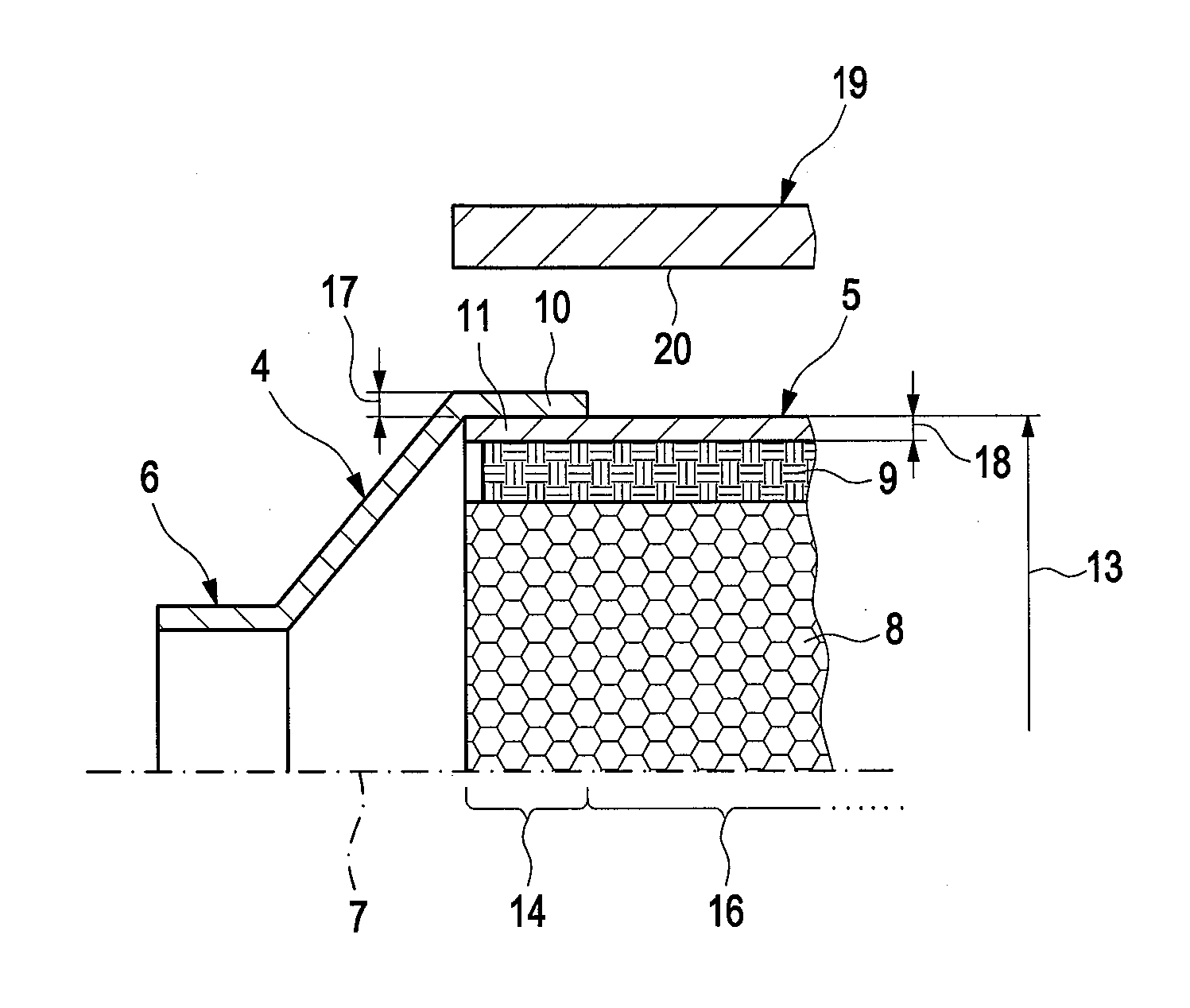 Exhaust-gas aftertreatment device and associated production method