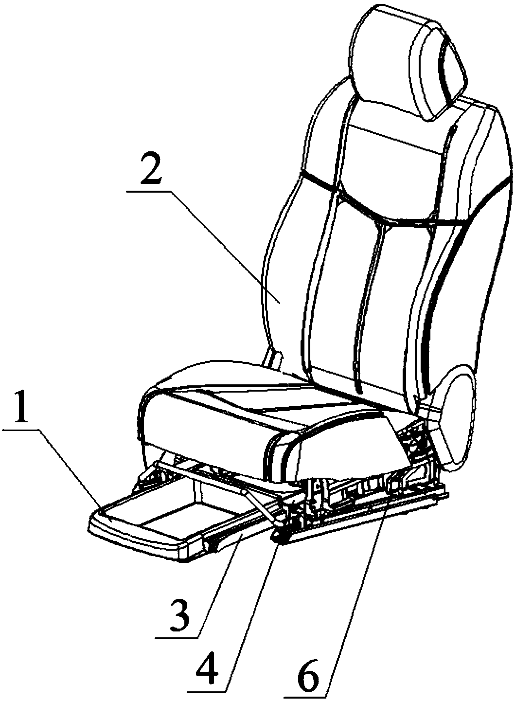 Car seat with shoebox