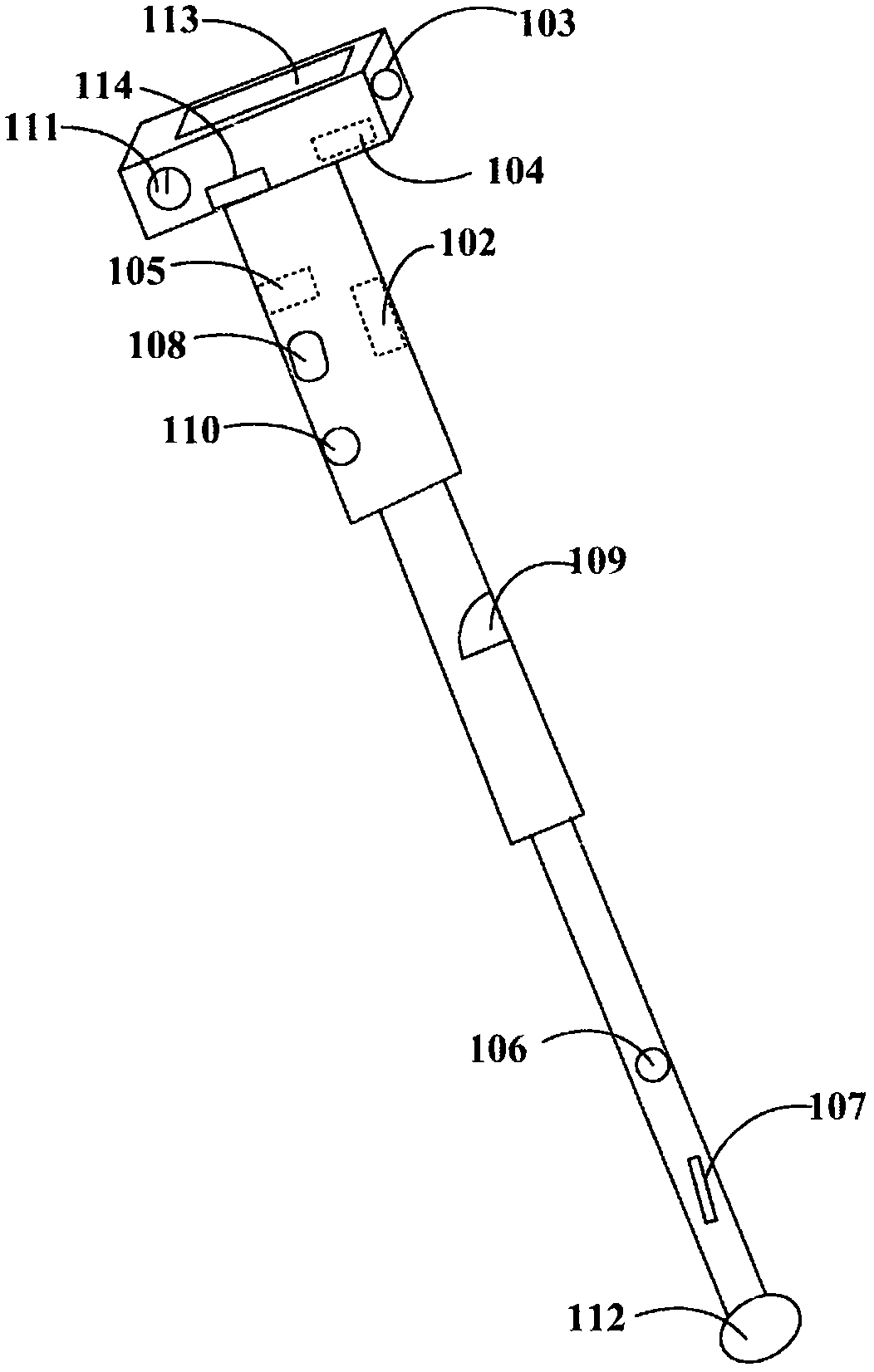 Multi-functional blind person guiding stick