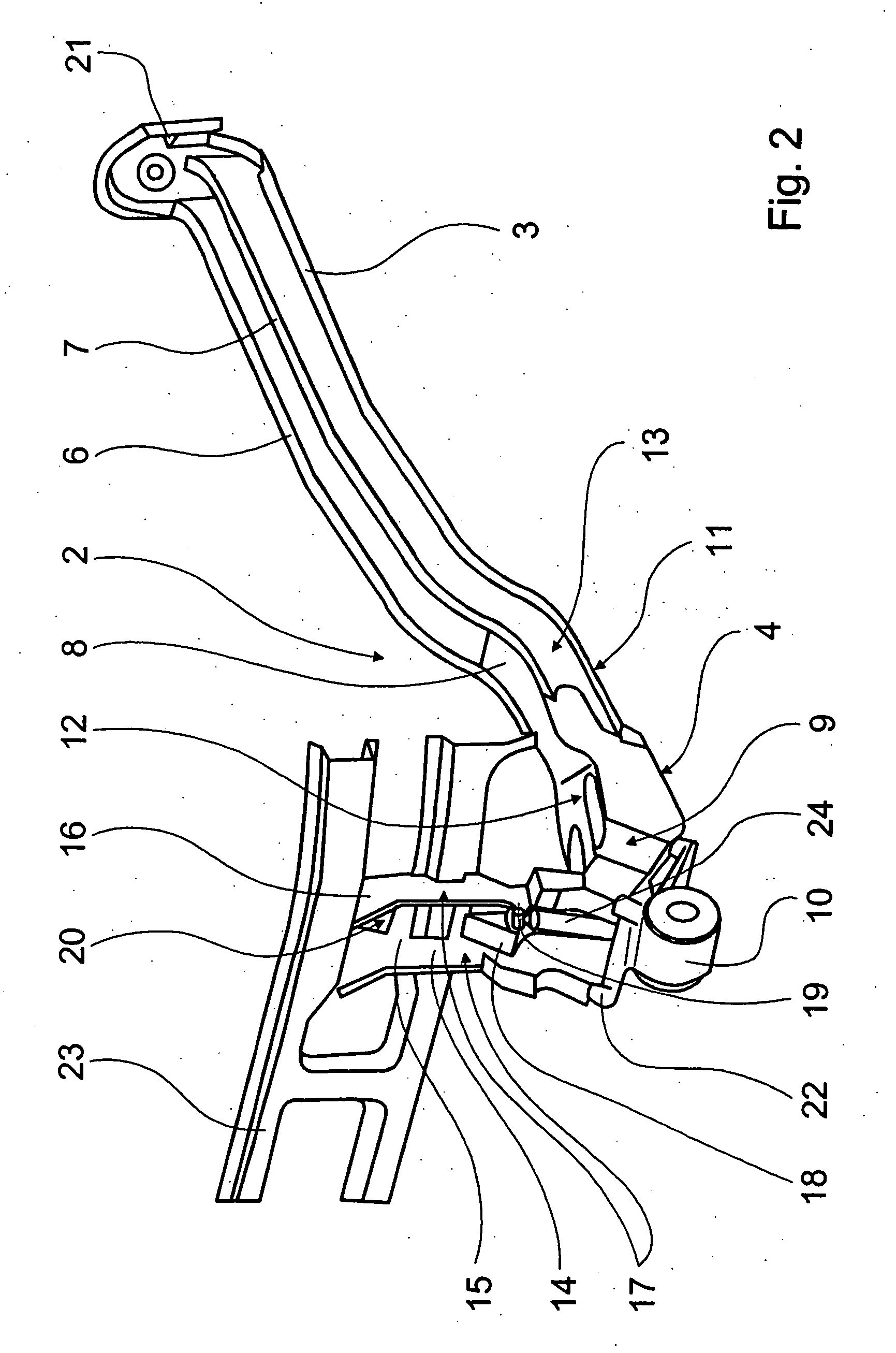 Longitudinal Beam for a Driver's Cab and Carrier Structure Comprising One Such Longitudinal Beam