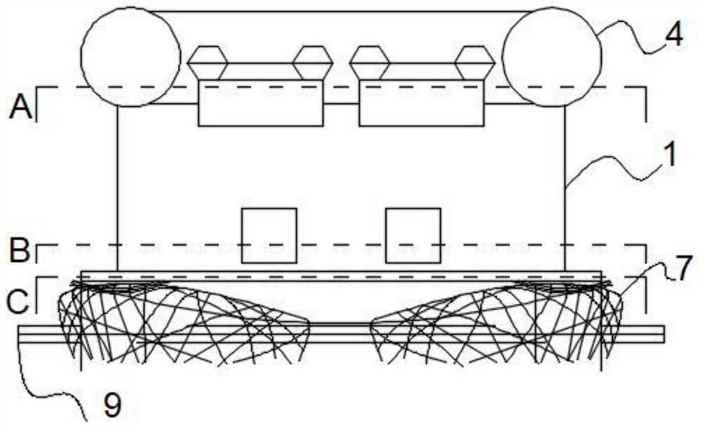 A sewage treatment device based on photovoltaic operation