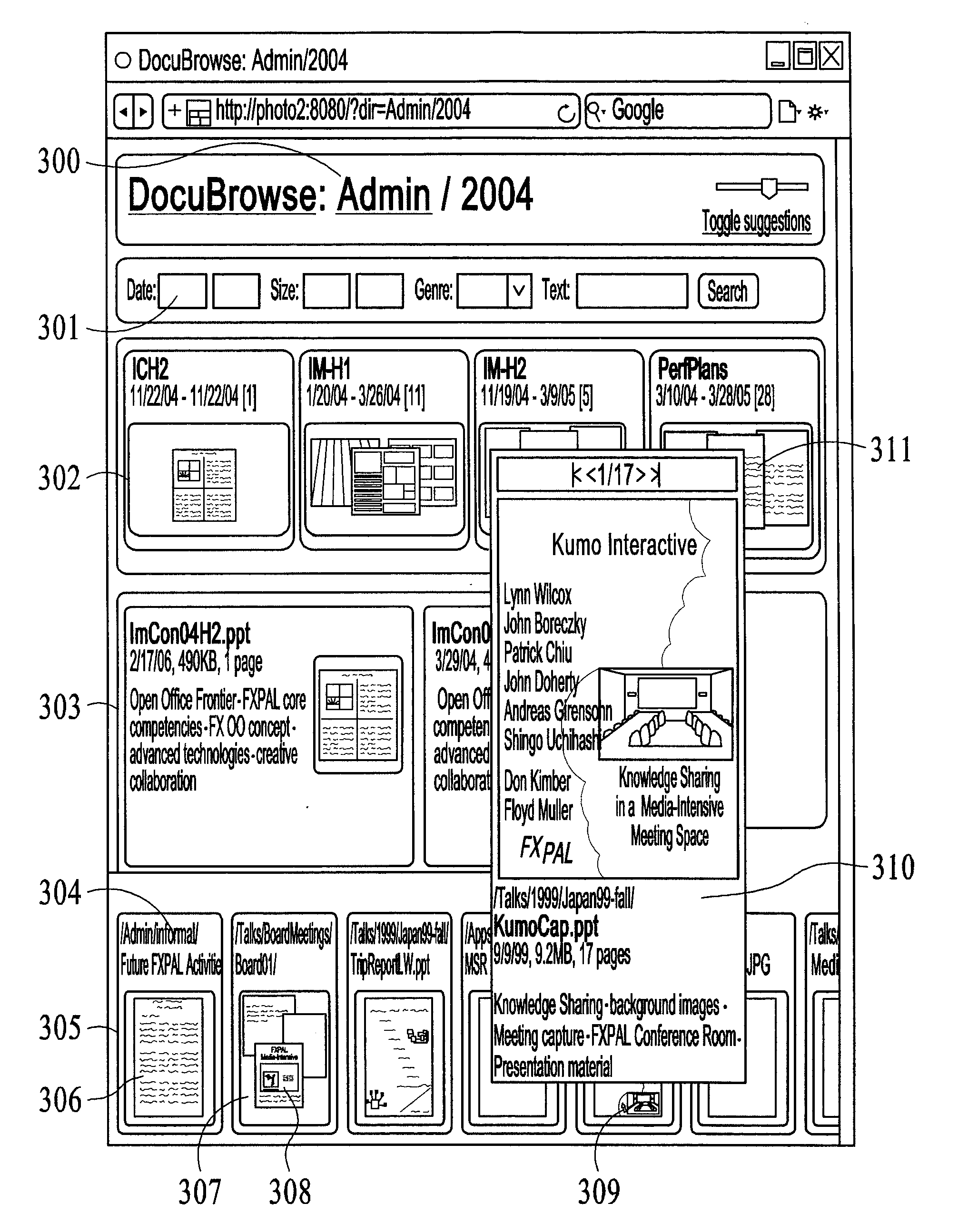Method for recommending enterprise documents and directories based on access logs
