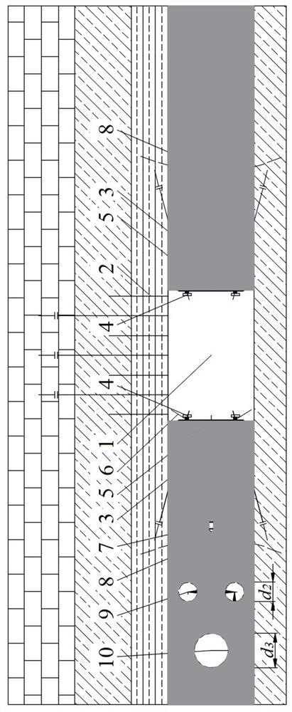 A pressure relief and monitoring method for continuous large deformation of coal sides in deep roadways