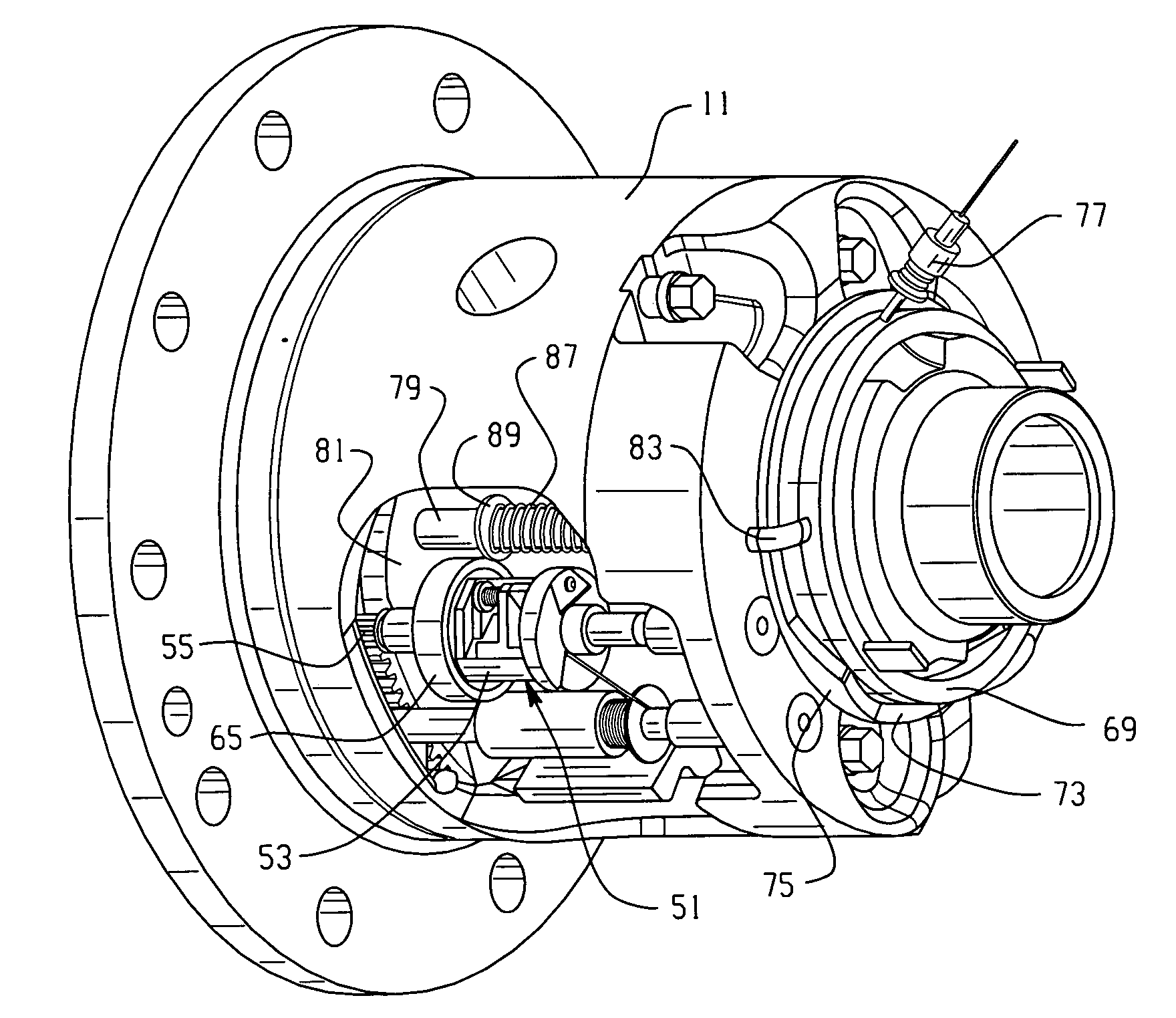 Mechanical locking differential lockout mechanism