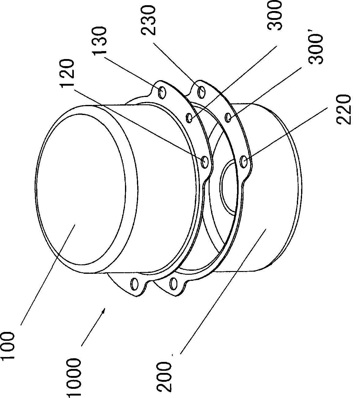 Motor riveting structure