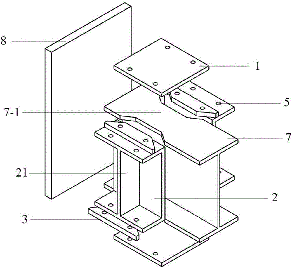 Dog-bone joint beam end buckling constraining device