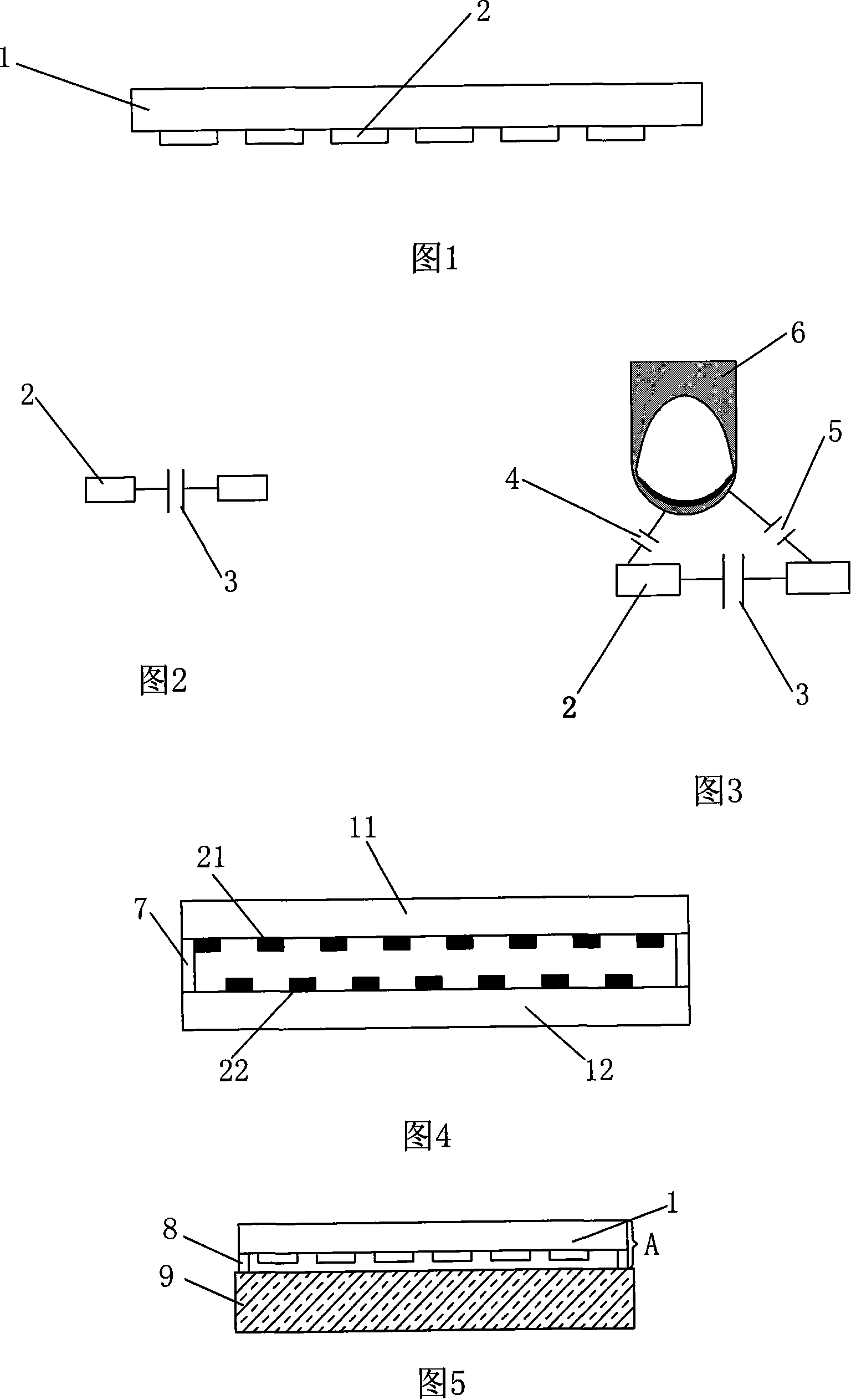 Condenser type touch screen and preparation method thereof