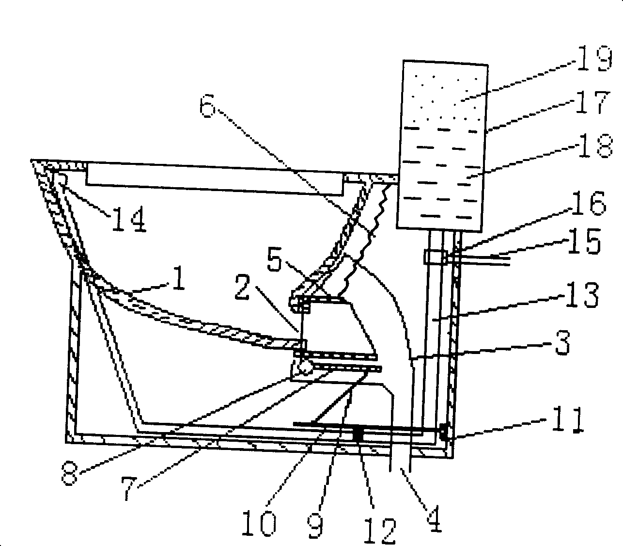 Flat hose drain trap