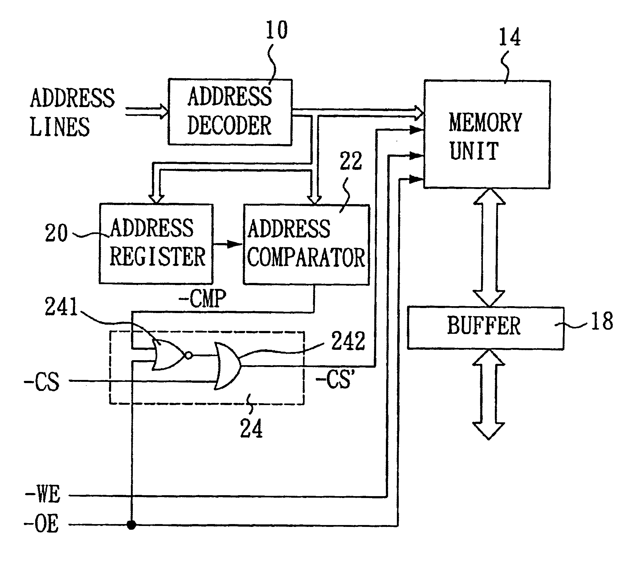 SRAM control circuit with a power saving function