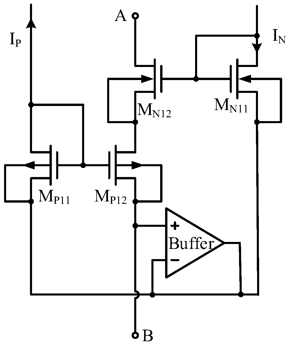 Dual-current bias type CMOS (Complementary Metal Oxide Semiconductor) pseudo resistor