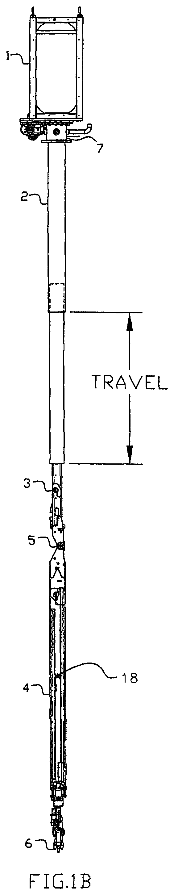 Vertical travel robotic tank cleaning system